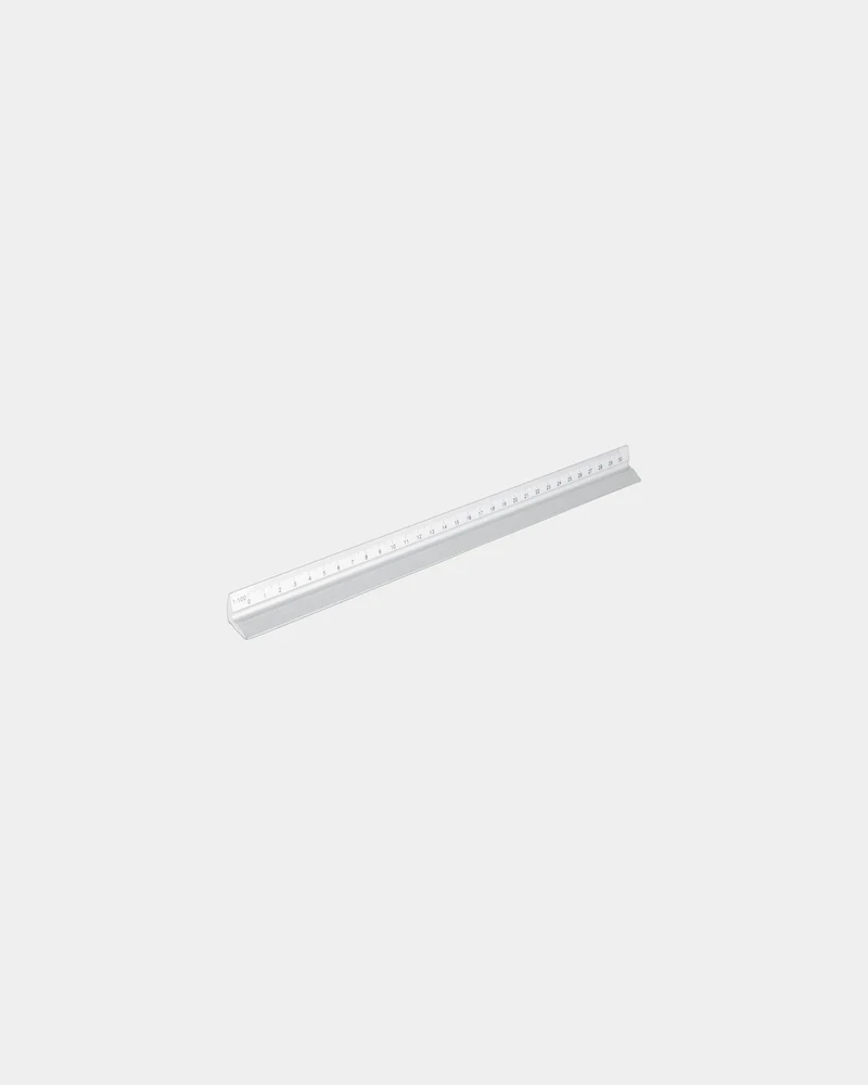 Regla de aluminio triangular 30 cm para personalizar