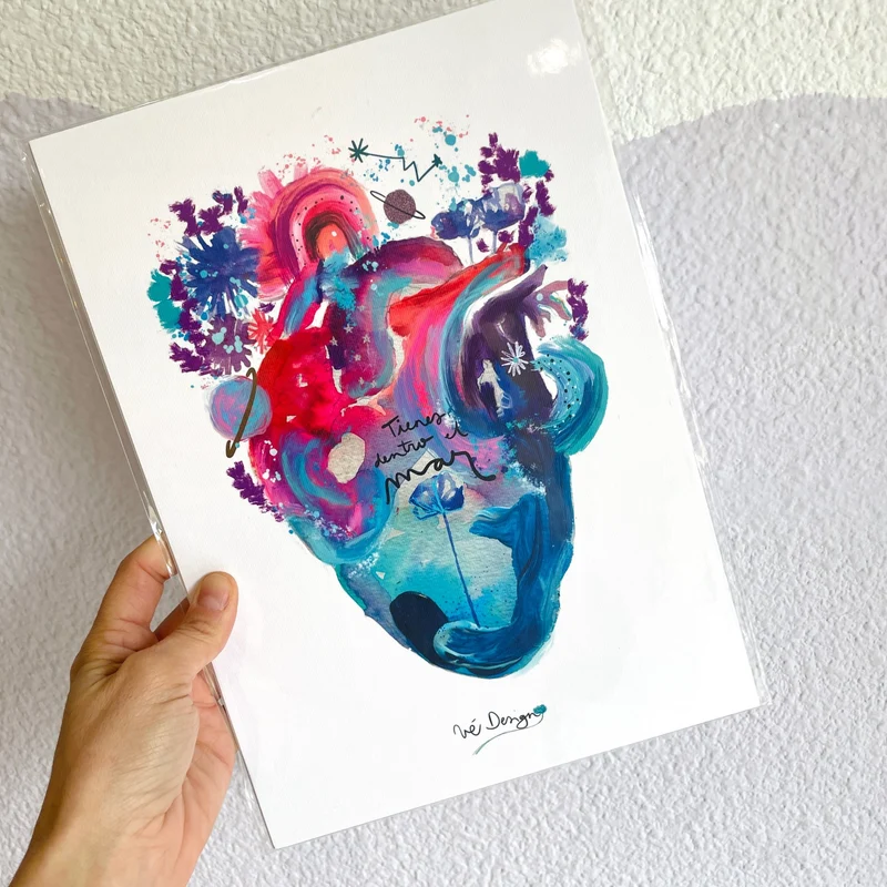 Lámina Corazón mar
