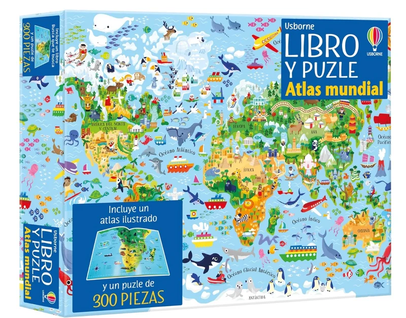 Libro y Puzzle: Atlas mundial