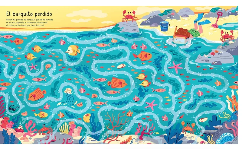 Libro y Puzzle: Laberintos en el mar