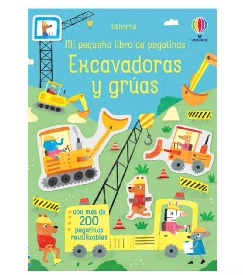 Mi pequeño libro de pegatinas - Excavadoras y grúas