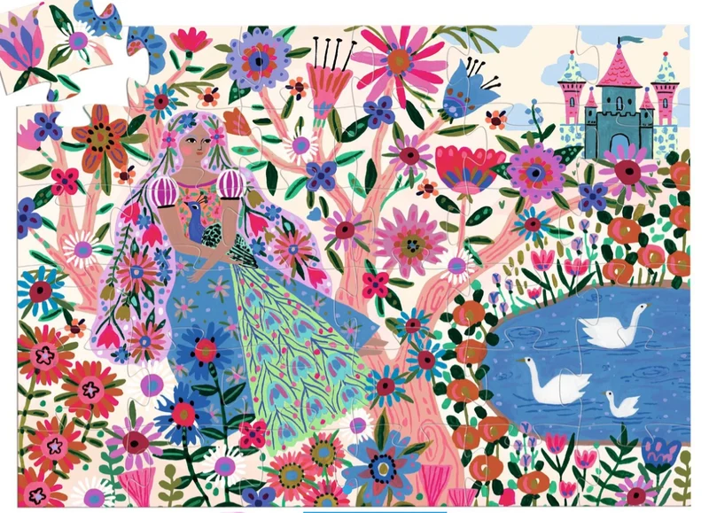Puzzle silueta La princesa y el pavo - Djeco