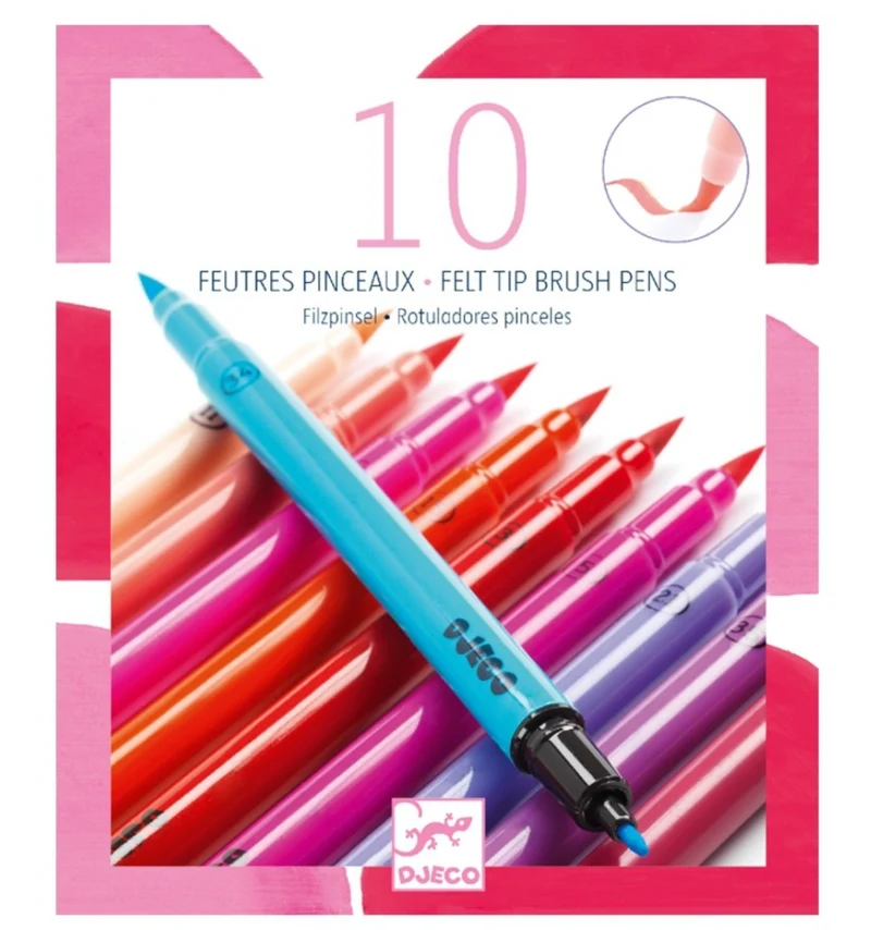 10 Rotuladores pincel dulce