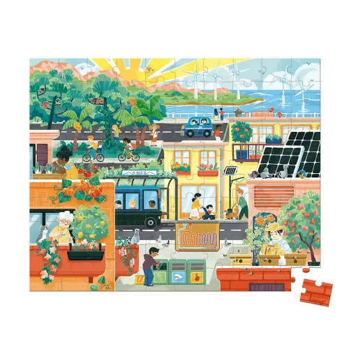 Puzzle Ciudad Verde - 100 pzs. - Janod