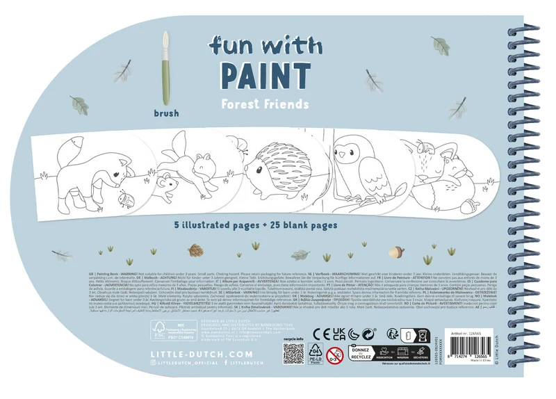 Libro Acuarelas Forest Friends - Little Dutch