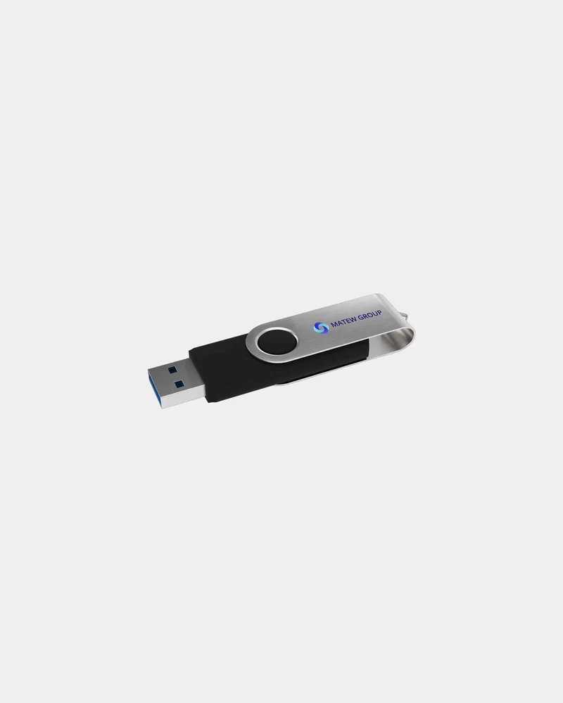 Memoria USB Twister-C 3.0 negra para personalizar