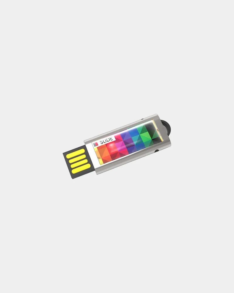 Memoria USB metálica cromada retráctil para personalizar