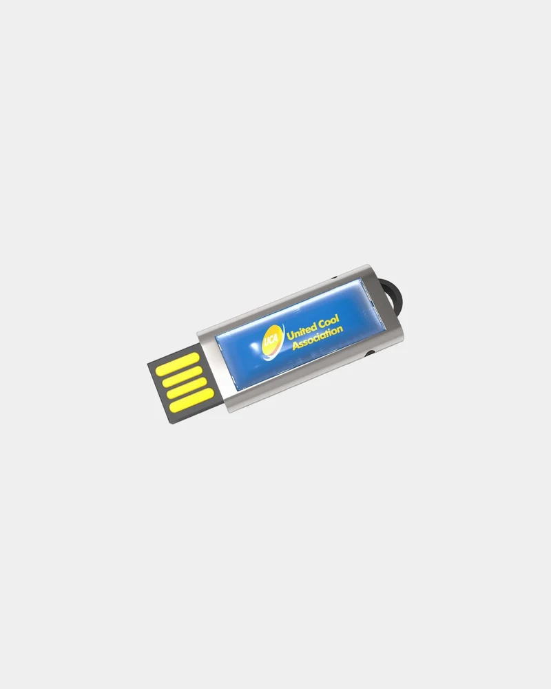 Memoria USB metálica cromada retráctil para personalizar