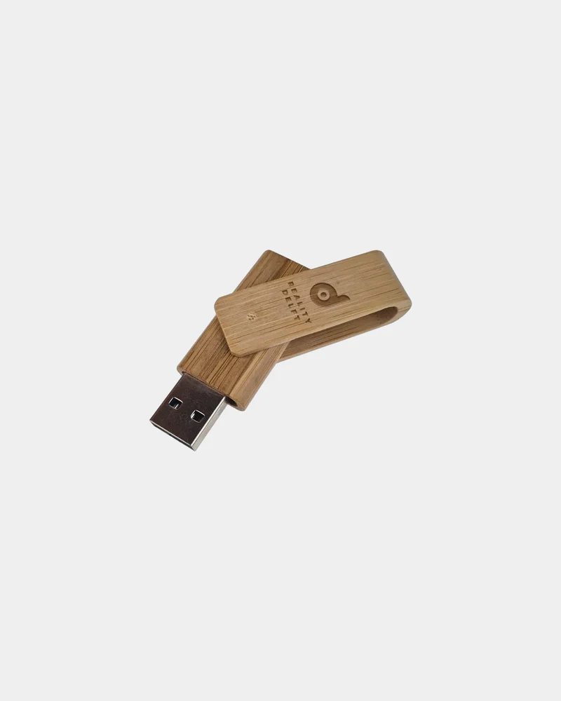Memoria USB de bambú Twister Eco para personalizar