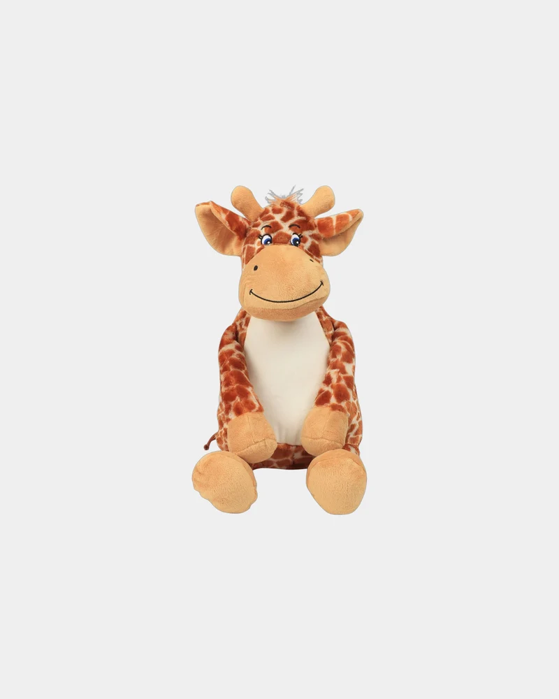 Peluche jirafa con cremallera para personalizar