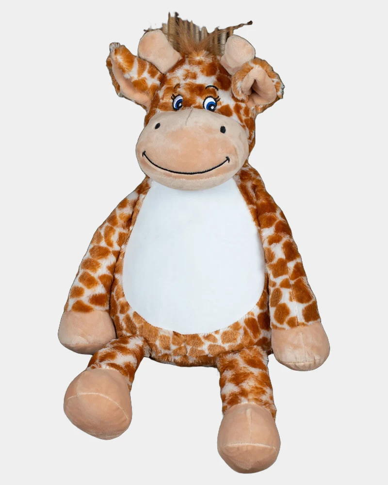 Peluche jirafa con cremallera para personalizar