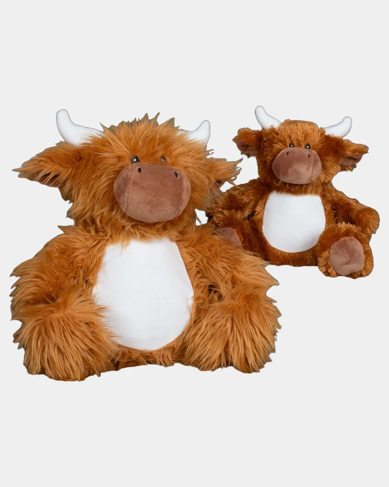Peluche vaca cremallera 37 cm para personalizar