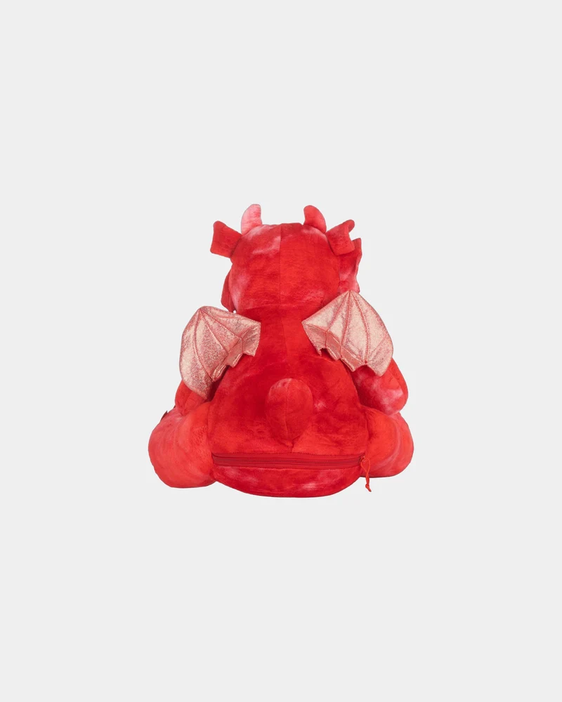 Peluche dragón cremallera 39 cm para personalizar