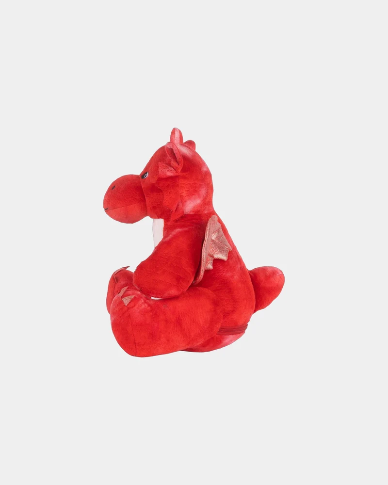Peluche dragón cremallera 39 cm para personalizar