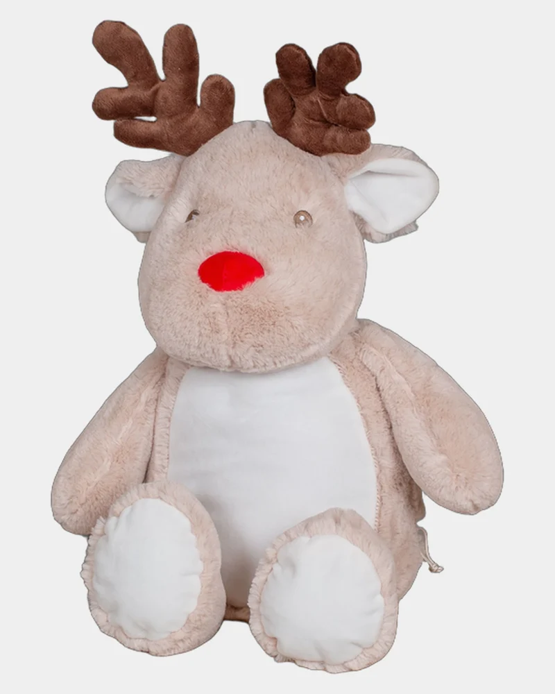 Peluche reno con cremallera 46 cm para personalizar