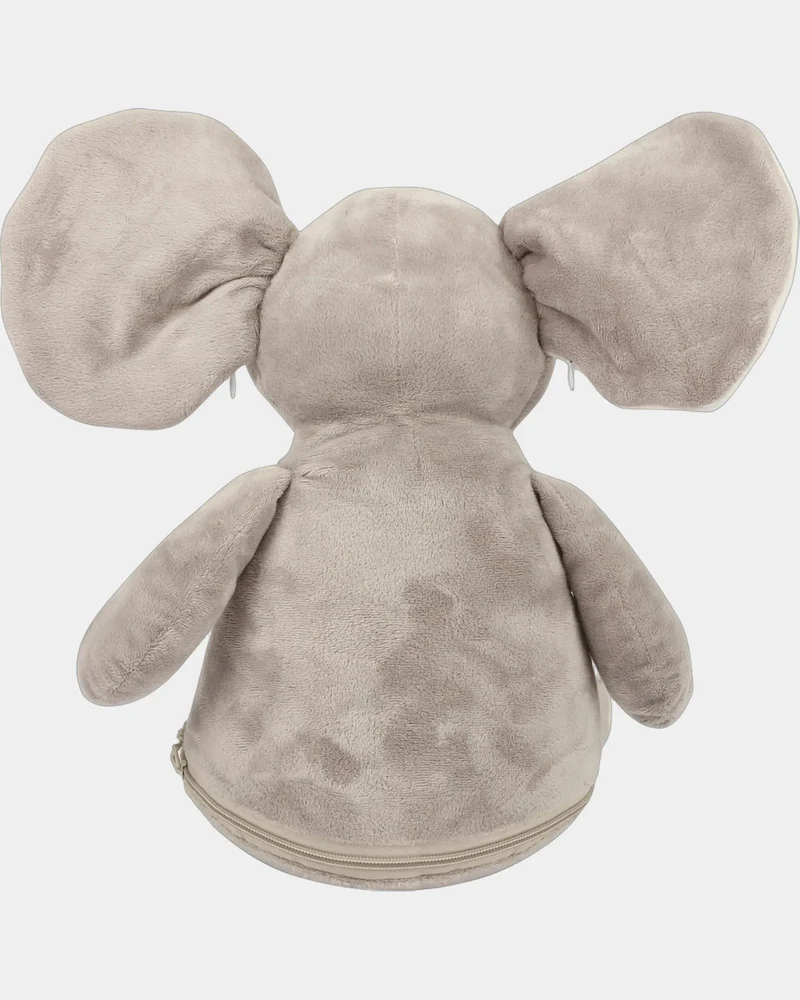 Peluche elefante con cremallera 46 cm para personalizar