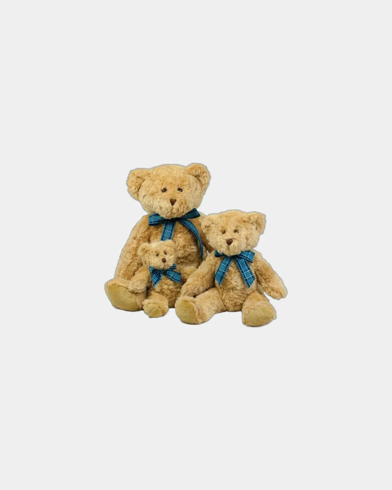 Peluche oso marrón claro con lazo para personalizar