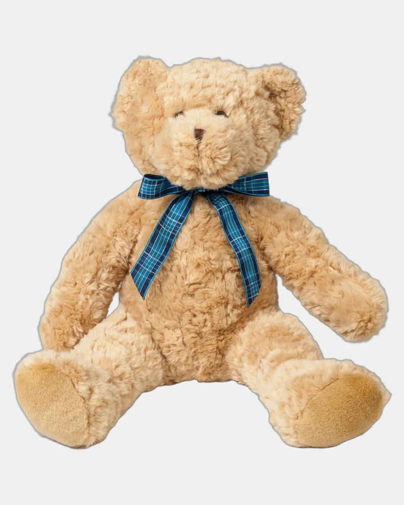 Peluche oso marrón claro con lazo para personalizar