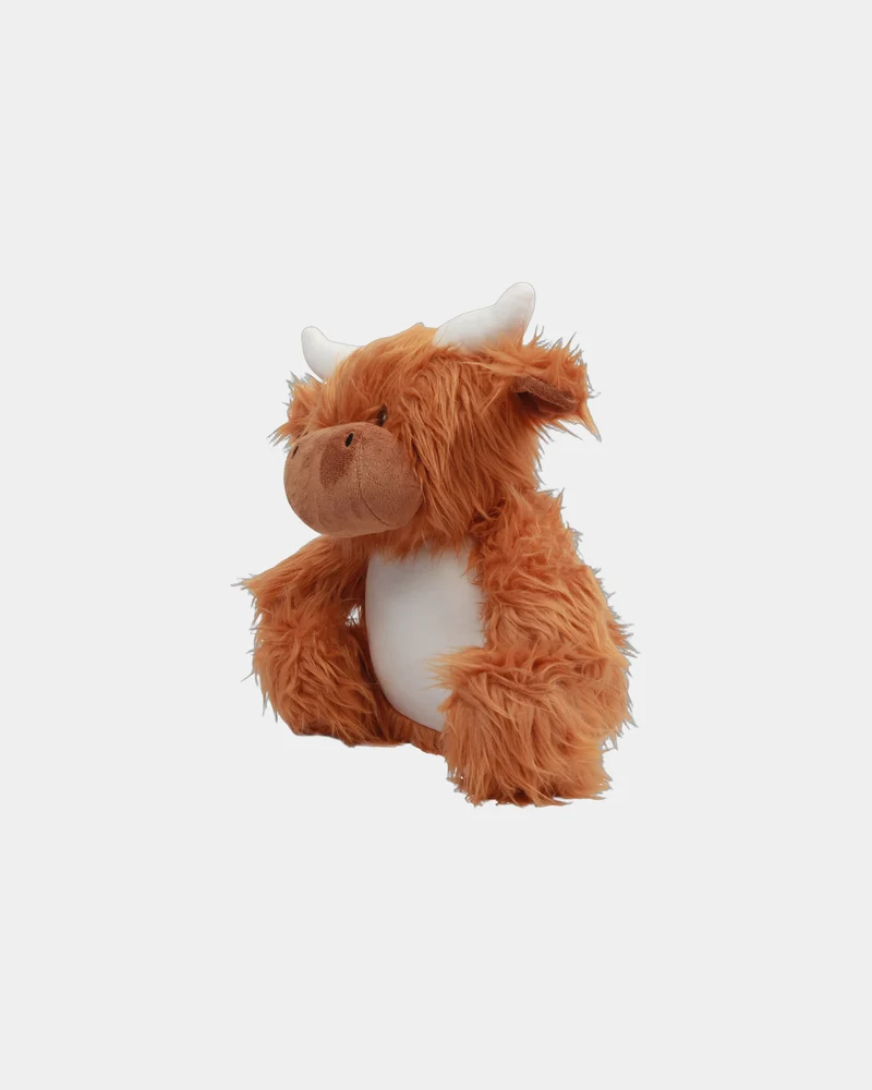 Peluche vaca cremallera 37 cm para personalizar