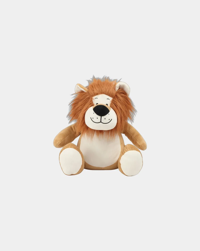 Peluche zippada león 42 cm para personalizar