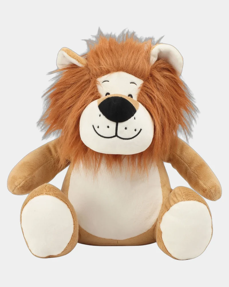 Peluche zippada león 42 cm para personalizar