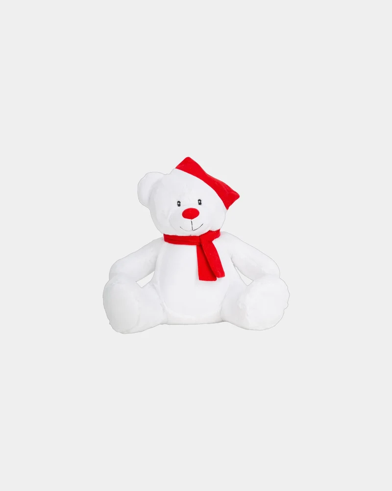 Peluche osito de Navidad con cremallera para personalizar