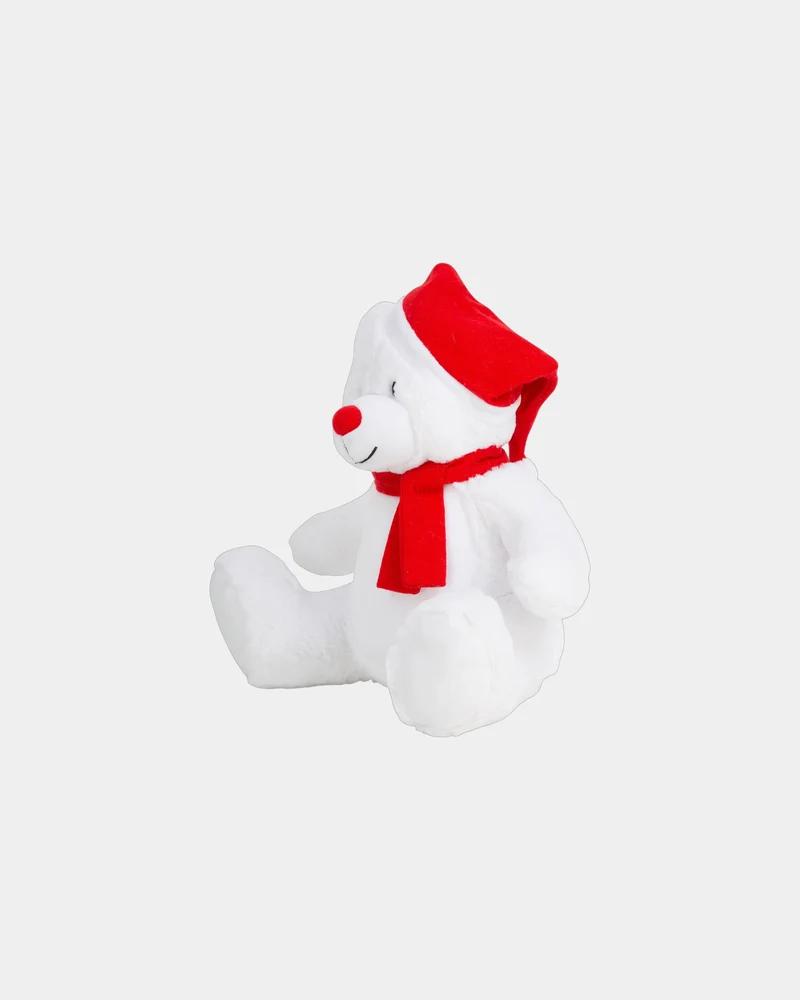 Peluche osito de Navidad con cremallera para personalizar