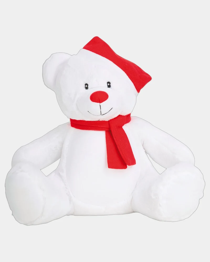 Peluche osito de Navidad con cremallera para personalizar
