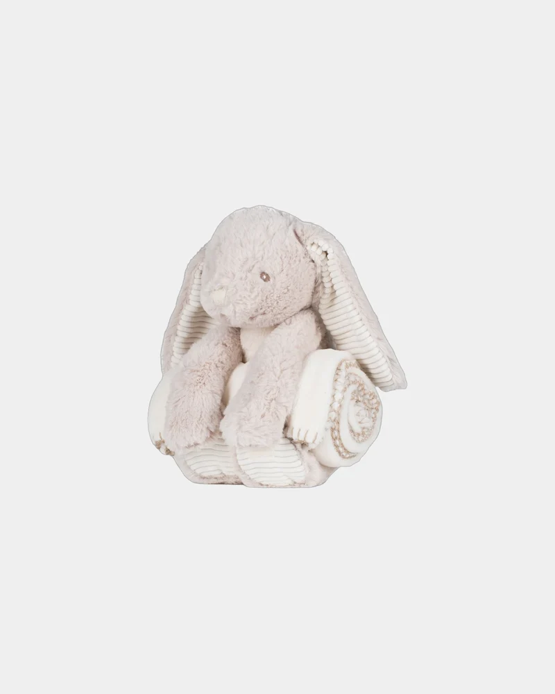Peluche conejo con manta poliéster para personalizar
