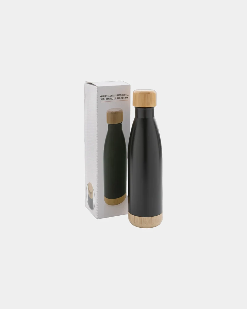Botella térmica acero bambú 520ml para personalizar