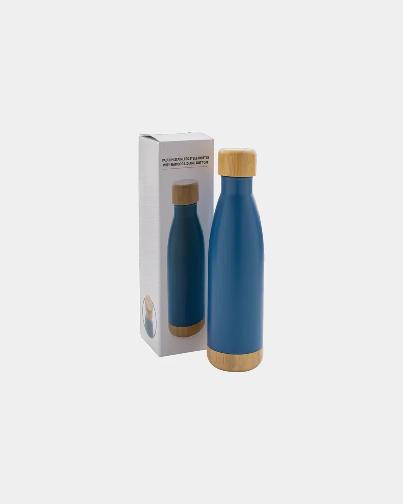 Botella térmica acero bambú 520ml para personalizar