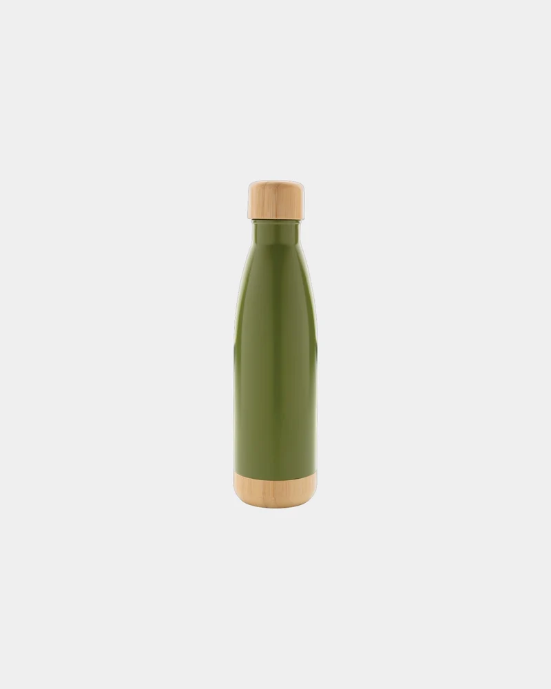 Botella térmica acero bambú 520ml para personalizar