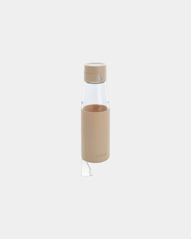 Botella de vidrio 600ml con contador para personalizar