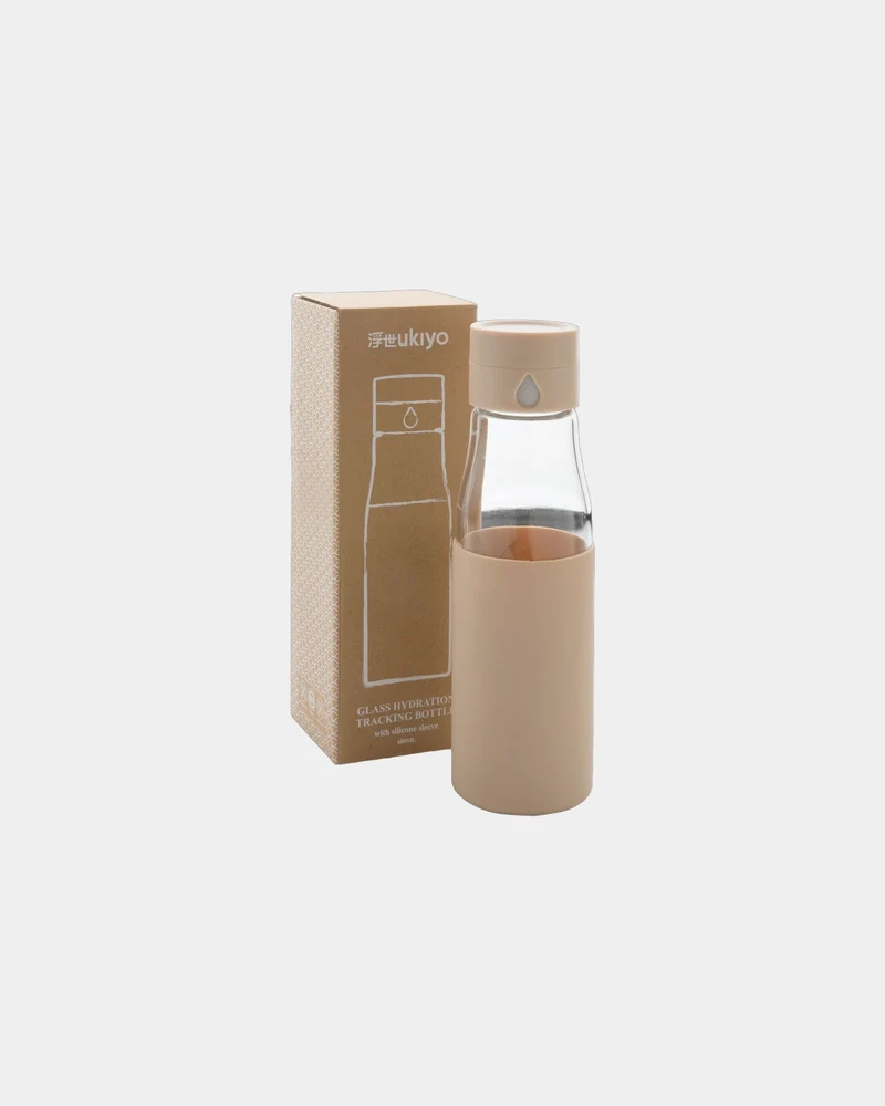 Botella de vidrio 600ml con contador para personalizar