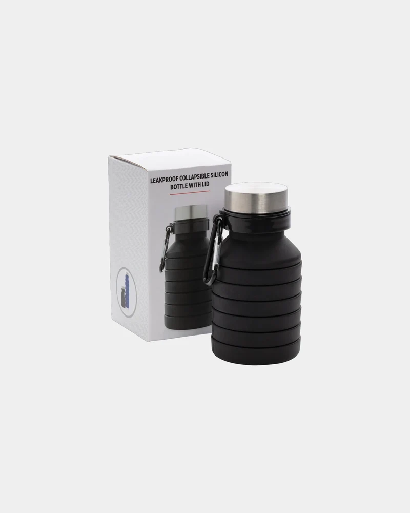 Botella plegable de silicona 550ml para personalizar