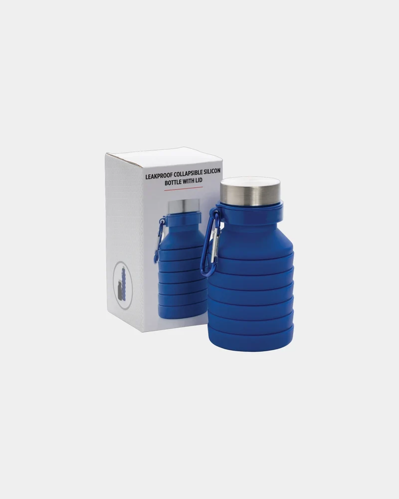 Botella plegable de silicona 550ml para personalizar