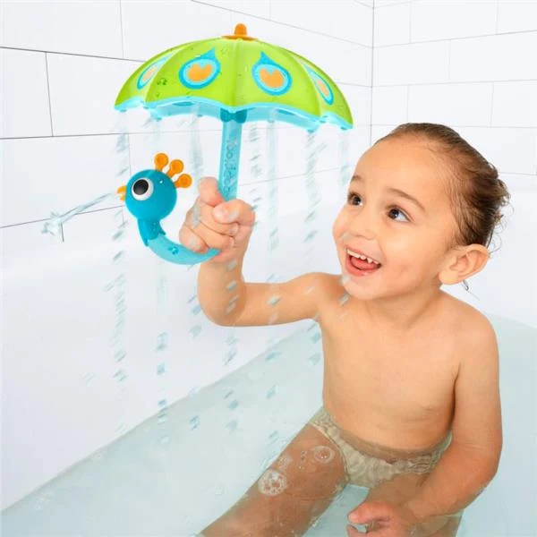 Juego Baño Paraguas Lluvia Verde Yookidoo