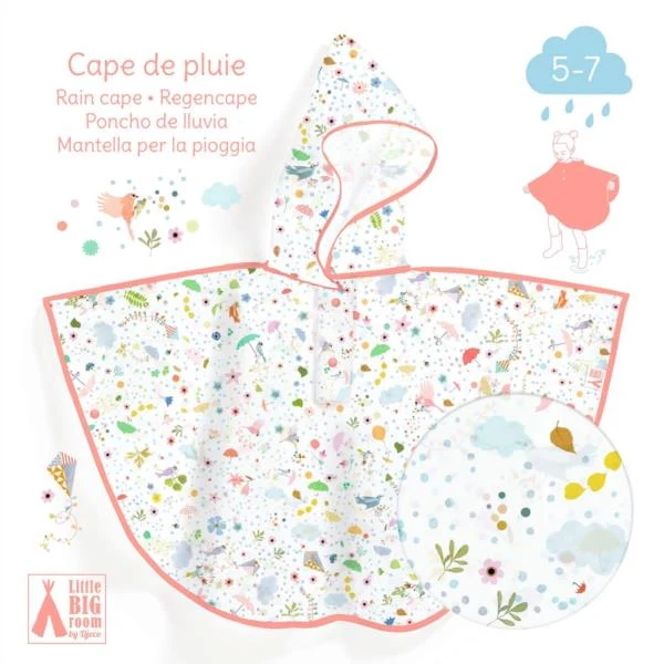 Poncho De Lluvia Ligereza Talla 5 A 7 Años 110-122 cm