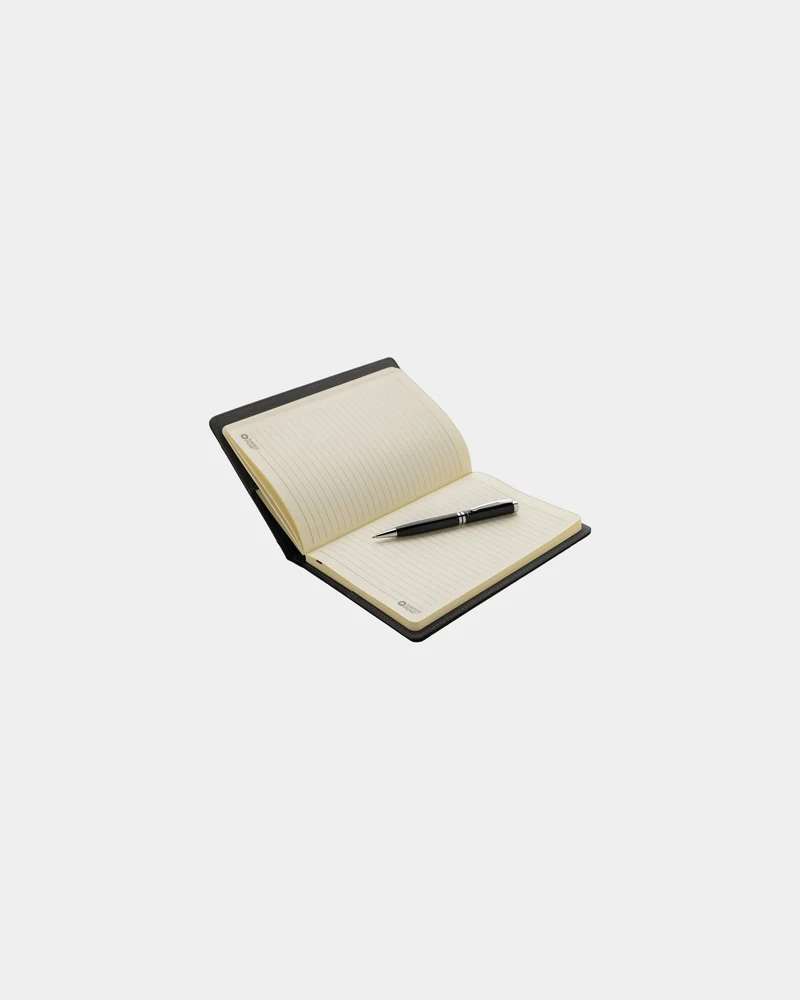 Set libreta A5 y bolígrafo con funda para personalizar