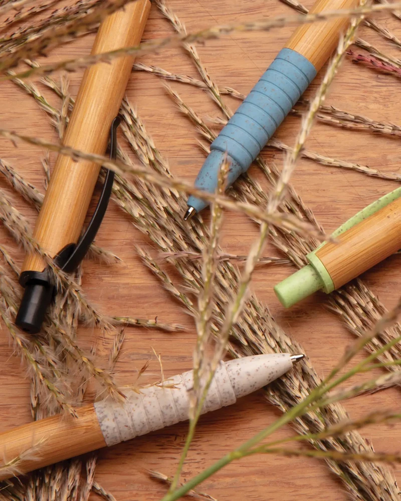 Bolígrafo de bambú y fibra de paja para personalizar