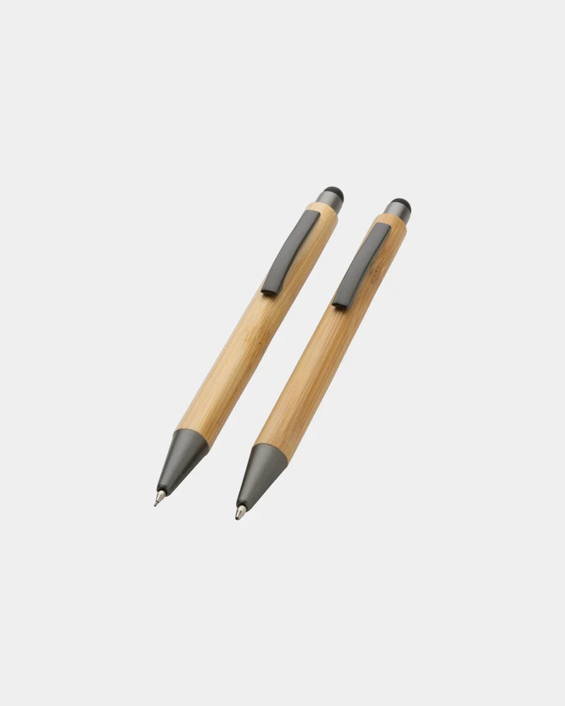 Set de bolígrafo y lápiz bambú FSC para personalizar