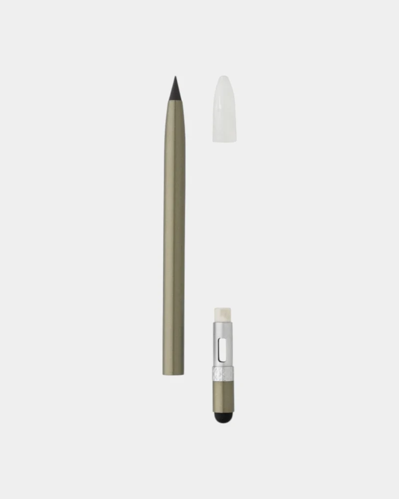 Lápiz infinito de aluminio con goma para personalizar