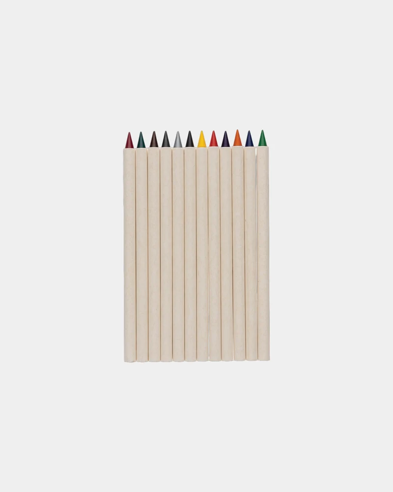 Set de 12 lápices de colores reciclados para personalizar