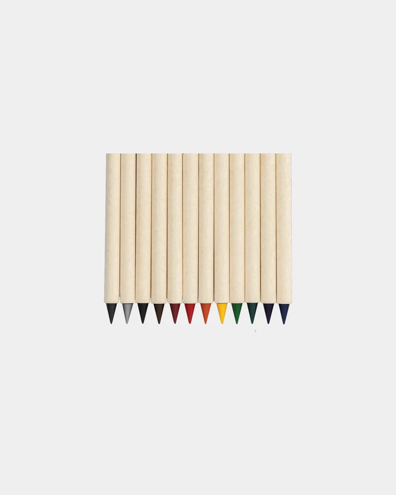 Set de 12 lápices de colores reciclados para personalizar