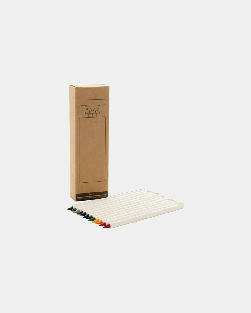 Set de 12 lápices de colores reciclados para personalizar
