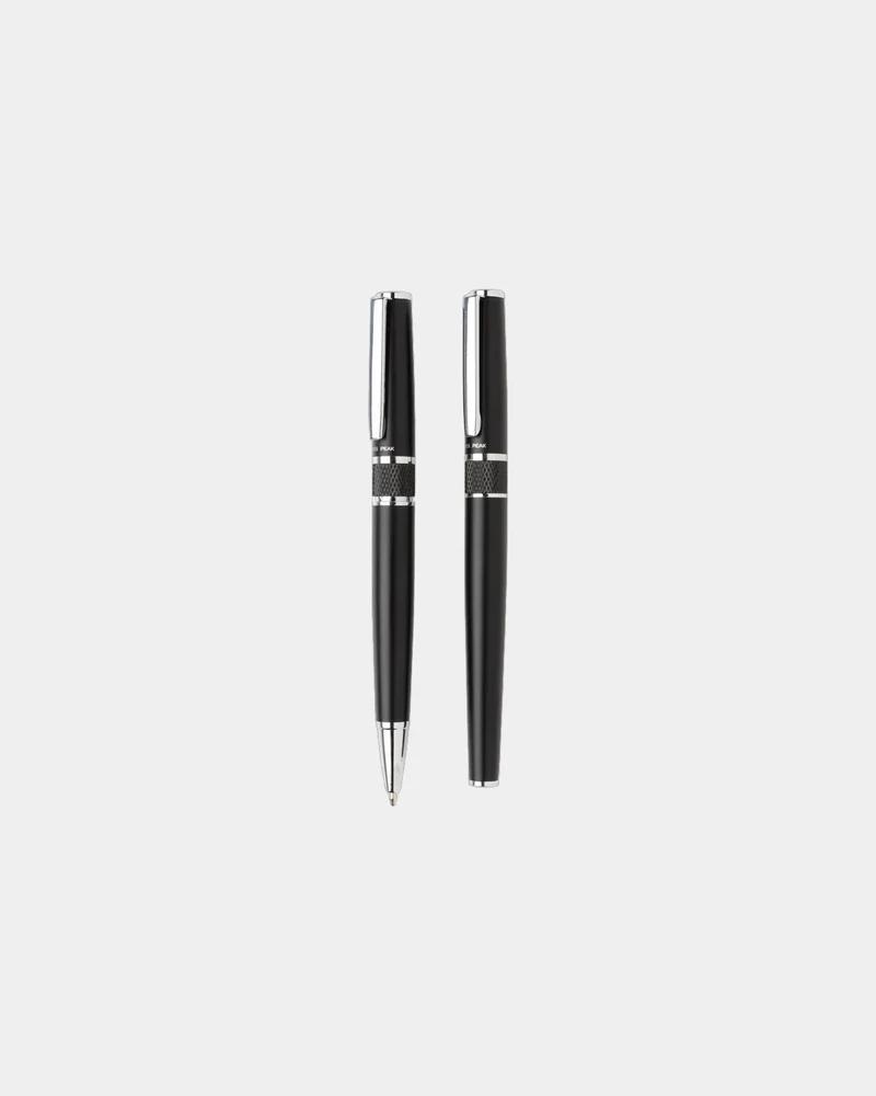 Set de bolígrafos acero grabado láser para personalizar