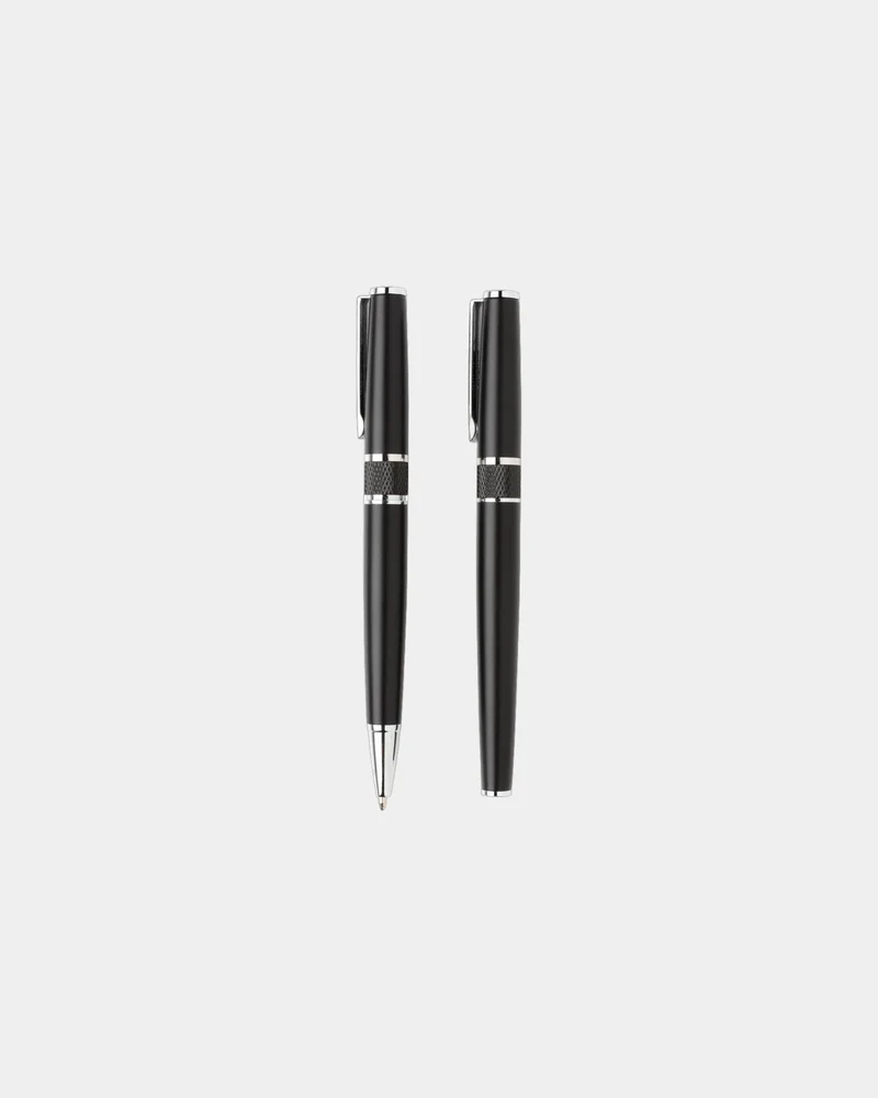 Set de bolígrafos acero grabado láser para personalizar