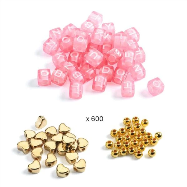 Perlas Alfabeto Doradas