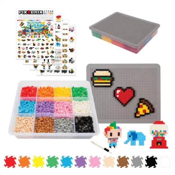 Bloques Pix Brix Contenedor 3000 Piezas Medium Series Pixel Art