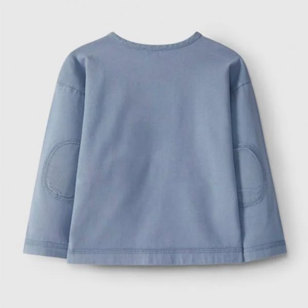 Camiseta Manga Larga Con Coderas Color Indigo Laranjinha
